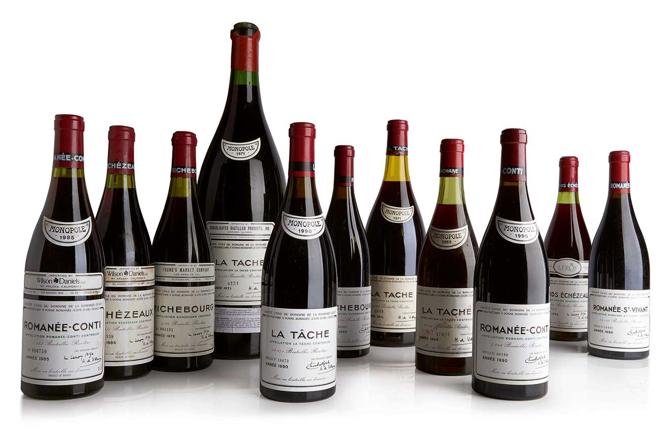DRC easily tops best selling wine names at Sotheby's in 2019